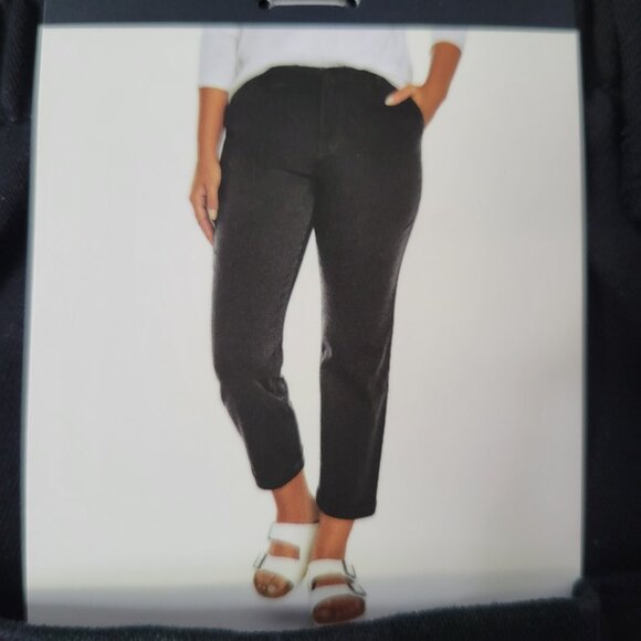 GAP Black Pants Women's 6 Classic Twill Casual Rolled Ankle NWT - Picture 2 of 9